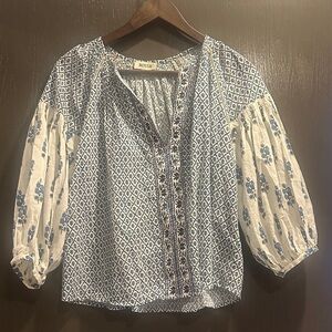 Boteh Blouse Floral Peasant Top 2